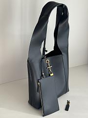 YSL Tanger Leather Black Bag 28x30x9cm - 6