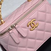 Chanel 24S Top Handle Vanity Case Pink Lambskin 16x8x10cm - 2