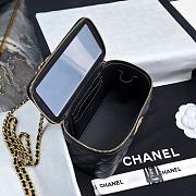 Chanel 24S Top Handle Vanity Case Black Lambskin 16x8x10cm - 3