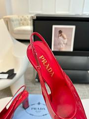 Prada Red 85mm Leather Slingback Pump - 5