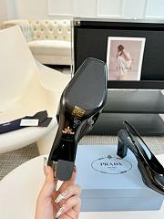 Prada Black 85mm Leather Slingback Pump - 5