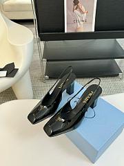 Prada Black 85mm Leather Slingback Pump - 4