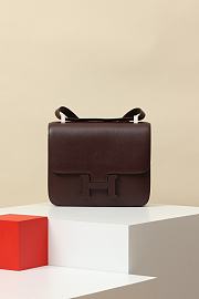 Hermes Constance Chevre Brownish Red 18cm - 1