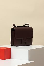 Hermes Constance Chevre Brownish Red 18cm - 6