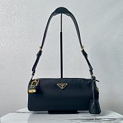 Prada Medium Re-Nylon Leather shoulder Bag Black 27x12x10.5cm - 1