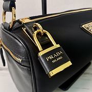 Prada Medium Re-Nylon Leather shoulder Bag Black 27x12x10.5cm - 4