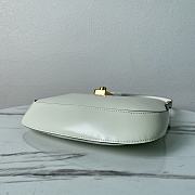 Prada Cleo Brushed Leather Shoulder Bag White 22x18.5x4.5cm - 4