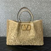 Valentino Medium Shopping Bag Raffia 35x25x17cm - 1