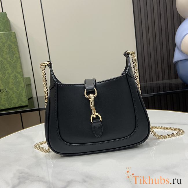 Gucci Jackie Notte Mini Bag Black Leather 19.5x18x3.5cm - 1