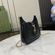 Gucci Jackie Notte Mini Bag Black Leather 19.5x18x3.5cm - 6