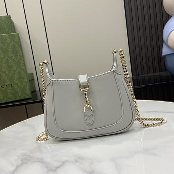 Gucci Jackie Notte Mini Bag Grey Leather 19.5x18x3.5cm