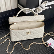 Chanel Vanity Case White Caviar 17x19.5x5cm - 2