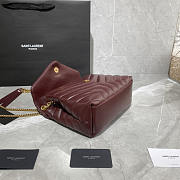 YSL LouLou Shoulder Bag Red Wine Bag 23x17x9cm - 6