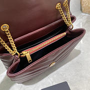 YSL LouLou Shoulder Bag Red Wine Bag 23x17x9cm - 5