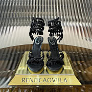 Rene Caovilla Chandelier Sandal Black Heel 10cm - 1