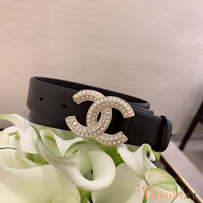 Chanel Black Belt 04 3cm - 1