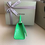 Balenciaga Hourglass Bag Xs Green Crocodile 19cm - 6