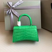 Balenciaga Hourglass Bag Xs Green Crocodile 19cm - 5