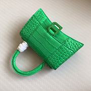 Balenciaga Hourglass Bag Xs Green Crocodile 19cm - 3