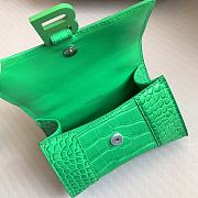 Balenciaga Hourglass Bag Xs Green Crocodile 19cm - 2