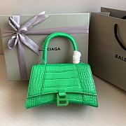 Balenciaga Small Hourglass Bag Green Crocodile 23cm - 1