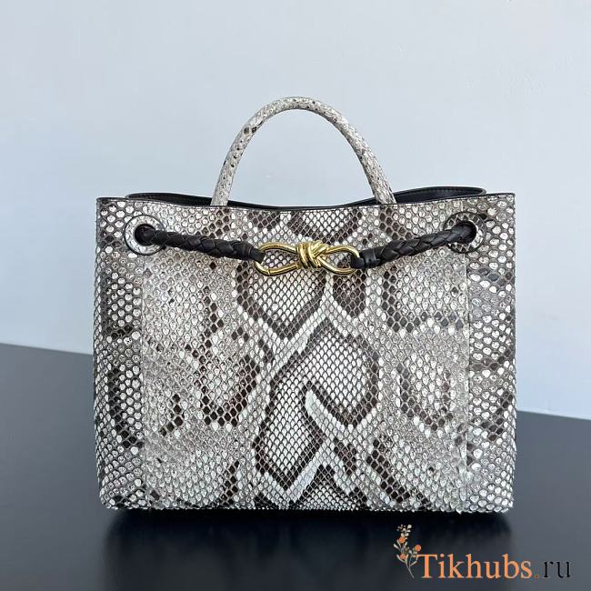 Bottega Veneta Medium Andiamo Python Roccia 32x25x11cm - 1