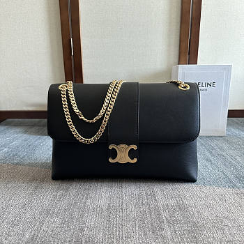 Celine Large Victory Bag Calfskin Black 32x21x11cm