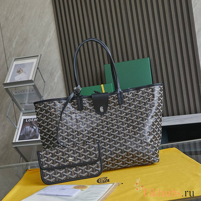 Goyard Saint Louis Tote PM Black 34x15x28cm - 1