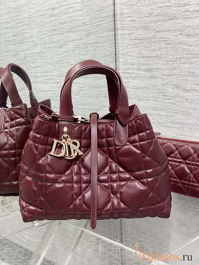 Dior Medium Toujours Bag Wine 28.5x19x21cm - 1