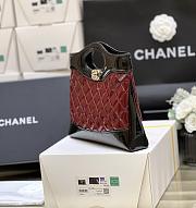 Chanel Mini 31 Shopping Bag Black Wine 23x22x15.5cm - 2