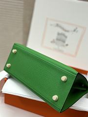 Hermes Kelly 25 Bag Green Epsom Gold 25cm - 3