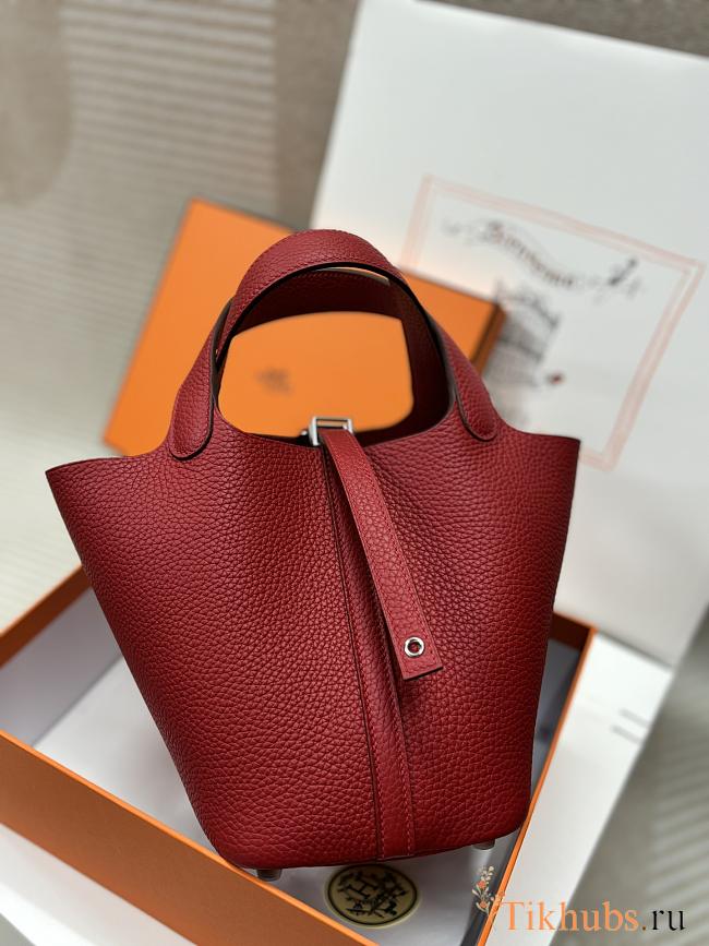 Hermes Picotin Red Bag 18x13x9cm - 1