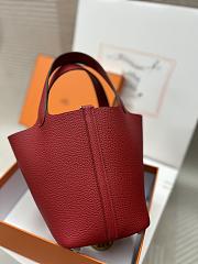 Hermes Picotin Red Bag 18x13x9cm - 5