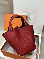 Hermes Picotin Red Bag 18x13x9cm - 4