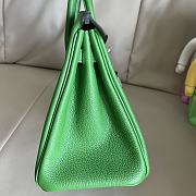 Hermes Birkin 25 Bag Green Togo Silver 25cm - 3