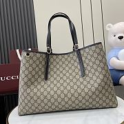 Gucci GG Emblem Large Tote Bag Black 45.5x30x16cm - 1