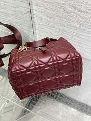 Dior Small Toujours Bag Red Wine 23 x 14 x 12 cm - 6