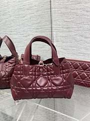 Dior Small Toujours Bag Red Wine 23 x 14 x 12 cm - 5