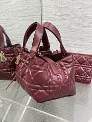 Dior Small Toujours Bag Red Wine 23 x 14 x 12 cm - 4