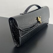 Bottega Veneta Andiamo Clutch Crocodile Black Bag 31x13x3cm - 3