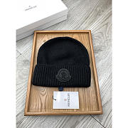 Moncler Logo Beanie Black - 1