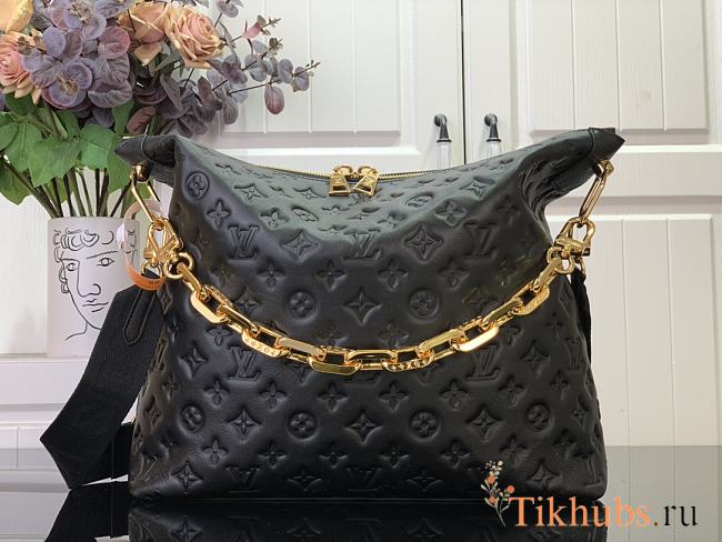 Louis Vuitton LV Coussin Hobo MM Black 38x33x10cm - 1