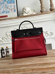 Hermes Herbag 31 Zip Black Red 31cm - 3