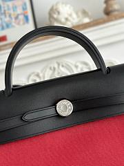 Hermes Herbag 31 Zip Black Red 31cm - 2