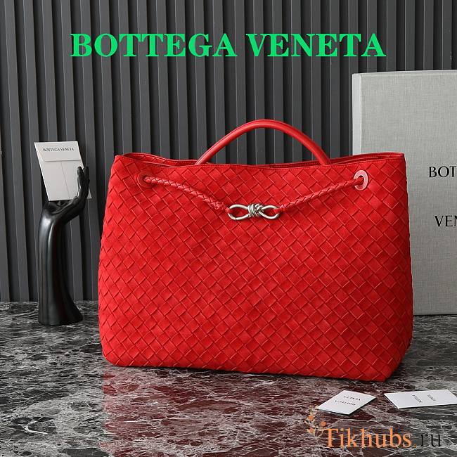 Bottega Veneta Large Andiamo Suede Red 42x35x18cm - 1