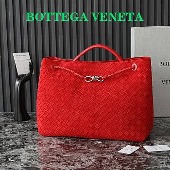 Bottega Veneta Large Andiamo Suede Red 42x35x18cm