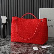 Bottega Veneta Large Andiamo Suede Red 42x35x18cm - 5