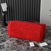 Bottega Veneta Large Andiamo Suede Red 42x35x18cm - 3