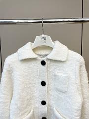 Dior Caro Jacket Ecru Wool-Blend Fleece Knit - 4