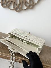 Chanel Flap Bag White Iridescent Lambskin Gold 25cm - 3